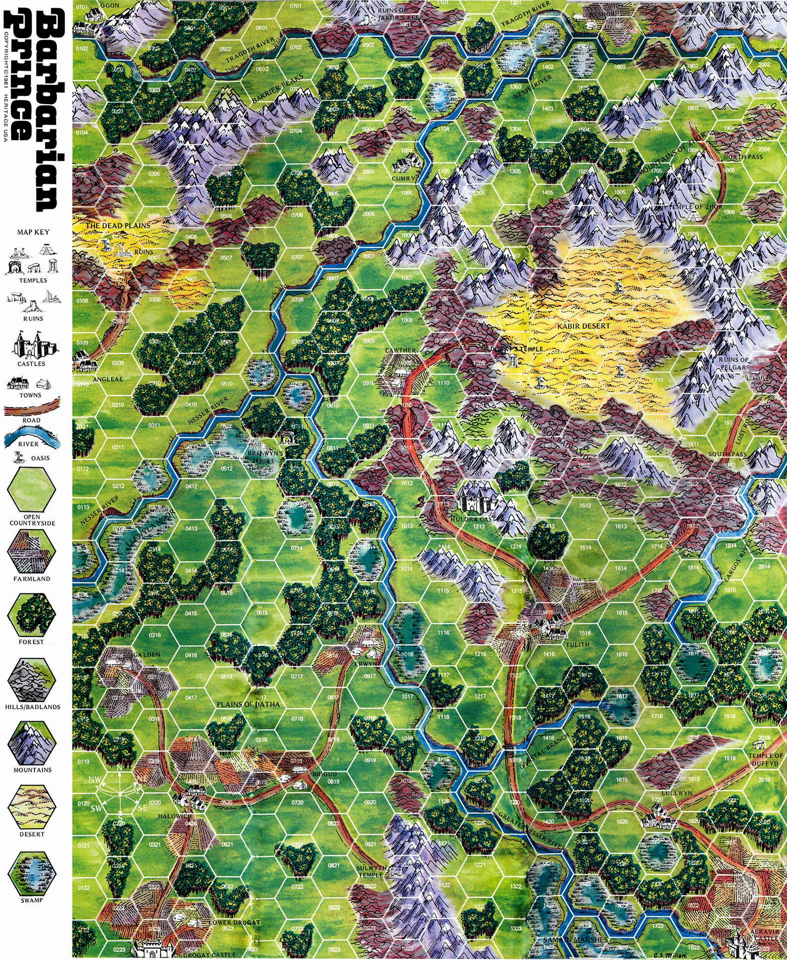 Barbarian Prince hex map